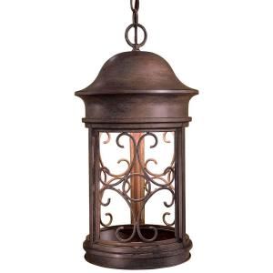 the great outdoors by Minka Lavery 1 Light Hanging Indoor/Outdoor Vintage Rust Lantern 8284 A61