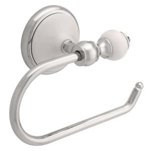Delta Alexandria Single Post Toilet Paper Holder in Polished Chrome and White 126647