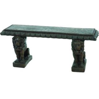 Athens Stonecasting Rope Edge Bench with Lion Legs 01 012313MO