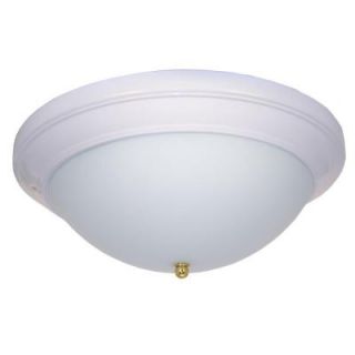 HomeSelects 14 in. Flush Mount Modular Ceiling Fixture with Glass Globe 6198
