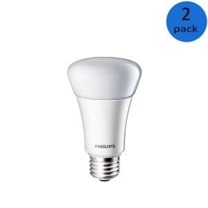 Philips 40W Equivalent Soft White (2700K) A19 LED Light Bulb (E)* (2 Pack) 424374
