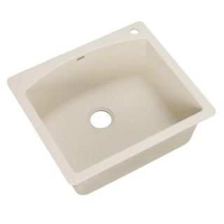 Blanco Diamond Dual Mount Composite 25x22x10 1 Hole Single Bowl Kitchen Sink in Biscuit 440212