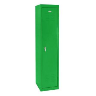 Sandusky 15 in. L x 18 in. D x 66 in. H Single Tier Welded Steel Storage Locker in Primary Green LF11151866 A8