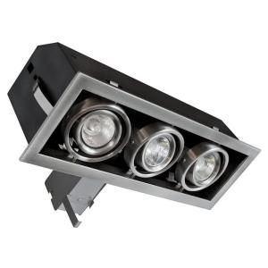 BAZZ Triple Cube 4 1/2 in. Brushed Chrome Halogen Recessed Kit CUBG303B