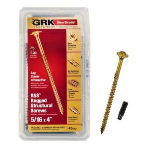 GRK Fasteners 5/16 x 4 in. Rugged Structural Screw (45 Pack) 112225