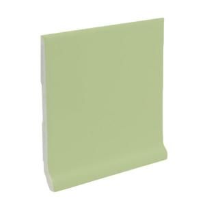 U.S. Ceramic Tile Matte Spring Green 6 in. x 6 in. Ceramic Stackable /Finished Cove Base Wall Tile DISCONTINUED U211 AT3610
