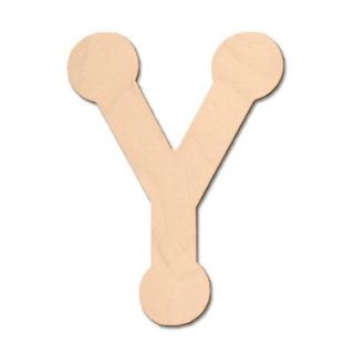 Design Craft MIllworks 8 in. Baltic Birch Bubble Wood Letter (Y) 47060