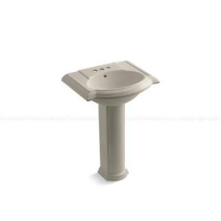 KOHLER Devonshire 4 in. Pedestal Bathroom Sink Combo in Sandbar K 2286 4 G9