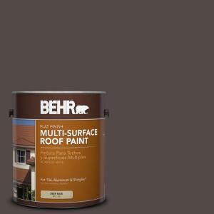 BEHR 1 gal. #RP 31 Chaparral Brown Flat Multi Surface Roof Paint 06601