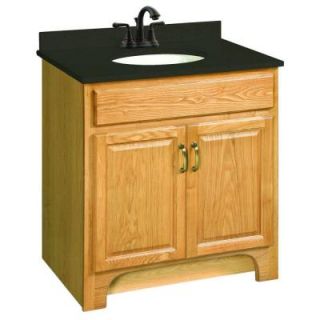 Design House Richland 30 in. W x 18 in. D Two Door Vanity Cabinet Only Unassembled in Nutmeg Oak 541144