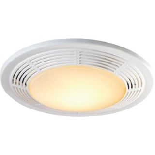 NuTone Decorative White 100 CFM Ceiling Exhaust Fan with Light and Nightlight 8663RP