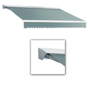 AWNTECH 16 ft. LX Destin with Hood Manual Retractable Acrylic Awning (120 in. Projection) in Sage DM16 145 S