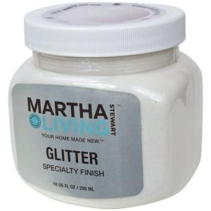 Martha Stewart Living 10 oz. Icecap White Glitter Paint HD29 73