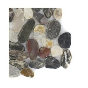 Splashback Tile Pebble Rock Flat Crue Marble Floor and Wall Tile Sample R1C6 MARBLE TILE