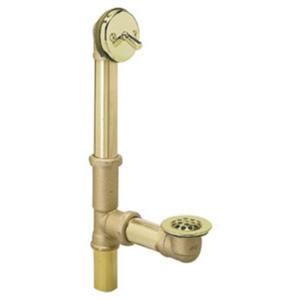 Design House 1 1/2 in. Brass Bath Drain Assembly with Adjustable Trip Lever Pop Up Drain in Polished Brass DISCONTINUED 529735