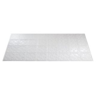 Fasade Traditional 10 2 ft. x 4 ft. Gloss White Lay in Ceiling Tile L74 00