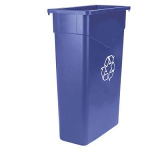 Carlisle 15 gal. Trimline Waste Container Imprinted Recycling in Blue 342015REC14