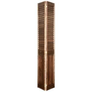 Home Fashion Technologies 2 in. Louver/Panel MinWax Special Walnut Solid Wood Interior Bifold Closet Door 1253280224
