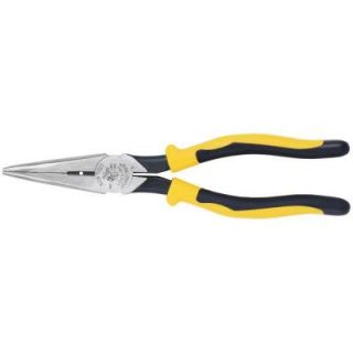Klein Tools Journeyman 8 1/2 in. Heavy Duty Long Nose Side Cutting Pliers with Skinning Hole J203 8NSEN