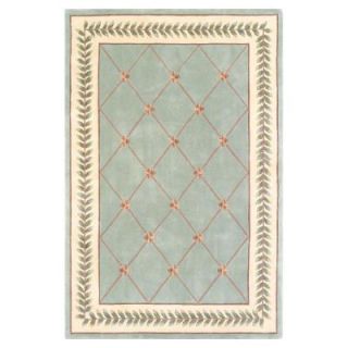 Kas Rugs French Trellis Sage/Ivory 5 ft. 3 in. x 8 ft. Area Rug RUB890753X8