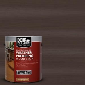 BEHR Premium 1 gal. #ST 103 Coffee Semi Transparent Weatherproofing Wood Stain 507701