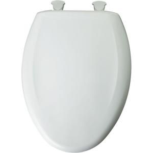 BEMIS Slow Close Elongated Closed Front Toilet Seat in White 1201SLOW 000