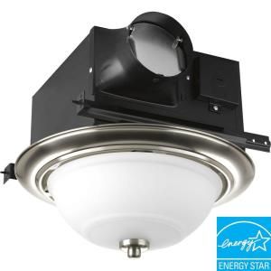 Progress Lighting Brushed Nickel 2 Light Ventilation Fan with Light PV008 09STRWB