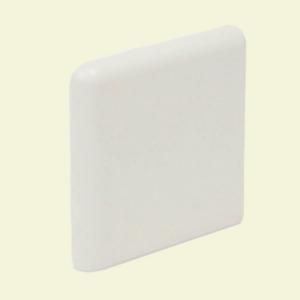 U.S. Ceramic Tile Color Collection Matte Snow White 2 in. x 2 in. Ceramic Surface Bullnose Corner Wall Tile DISCONTINUED 272 SN4269