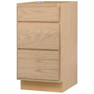 24x34.5x24 in. Base Cabinet with 3 Drawers in Unfinished Oak DB24OHD