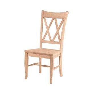 International Concepts Double X Back Unfinished Solid Wood Dining Chairs (set of 2) C 20P