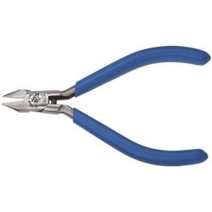Klein Tools 4 in. Electronics Midget Diagonal Cutting Pliers   Tapered Nose, Midget Jaws D295 4C