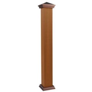 Veranda ArmorGuard 5 in. x 5 in. x 48 in. Coastal Cedar Capped Composite Post Wrap Kit,Copper Cap and Base Moulding DISCONTINUED POSTC WRP 48 CC KIT2