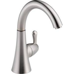 Delta Transitional Single Handle Kitchen Faucet in Arctic Stainless 1977 AR DST