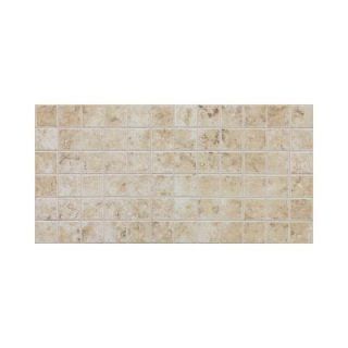 Daltile Fidenza Bianco 12 in. x 24 in. x 8 mm Porcelain Mesh Mounted Mosaic Floor and Wall Tile (24 sq. ft. / case) FD0122MS1P2