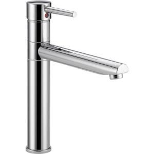Delta Trinsic Single Handle Single Hole Kitchen Faucet in Chrome 1159LF