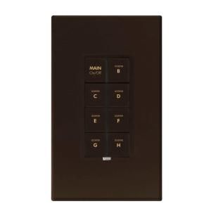 Insteon 8 Button Dimmer Keypad   Brown 2334 227