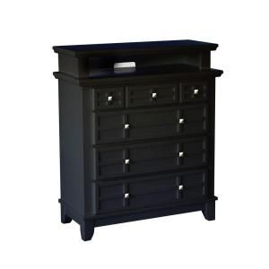Home Styles Arts and Crafts TV Media Chest Black Finish 5181 041