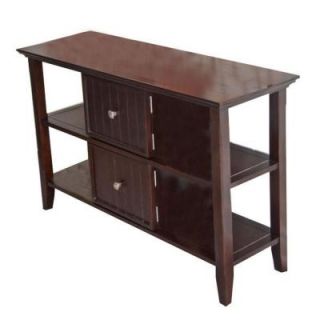 Simpli Home Acadian Collection Tobacco Brown Console Table AXWELL3 002