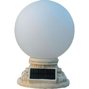 HomeBrite Solar Outdoor 10 in. Frosted Glass Globe Solar Entry LED Light 30855