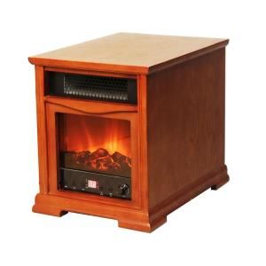Lifesmart Stealth Amish Inspired Quakerstown Dark Oak E Z Set Infrared Fireplace DISCONTINUED LS STEALTH 6FP