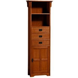 Home Decorators Collection Craftsman 22 in. Wood Dark Oak Bath Linen Cabinet DISCONTINUED 3935930540