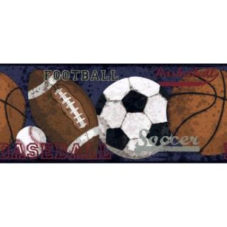 York Wallcoverings 9 in. Vintage Sports Border DISCONTINUED CK7623B