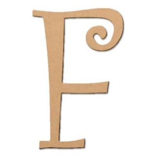 Design Craft MIllworks 8 in. MDF Curly Wood Letter (F) 47221