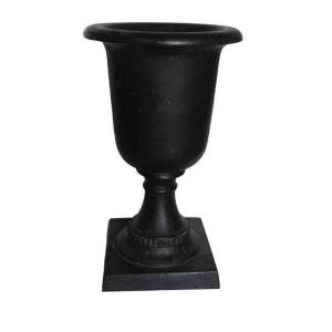 MPG 29 in. H Cast Stone Large Italian Urn in Aged Charcoal Finish PF4341AC