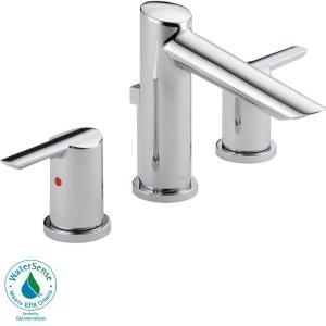 Delta Compel 8 in. 2 Handle Mid Arc Bathroom Faucet in Chrome 3561 MPU DST