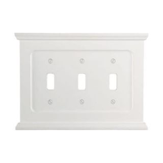 Amerelle Mantel 3 Toggle Wall Plate   White SB178TTTW