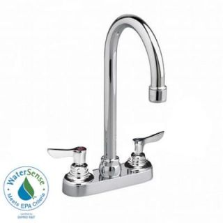 American Standard Monterrey 2 Handle Bar Faucet in Chrome with 5 Gooseneck Spout and Less Drain 7500.140.002