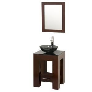 Wyndham Collection Amanda 22 in. Vanity in Espresso with Glass Vanity Top in Smoke and Glass Sink WCSMS005ESSMB015