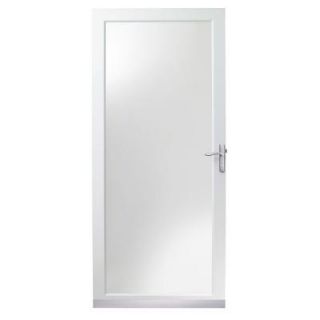 Andersen 4000 Series 36 in. White Full View Laminated Glass Storm Door with Nickel Hardware HD4FVLN36WH