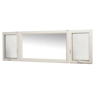 TAFCO WINDOWS Right Hand and Left Hand Hinge Casement Vinyl Combo Windows, 107 in. x 36 in., White, with Insulated Glass VCC10736RL